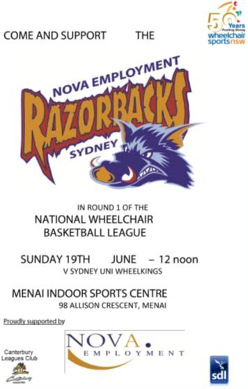 Can-Do-Ability: Come And Cheer For NOVA Employment's Own Wheelchair Basketball Team!!!